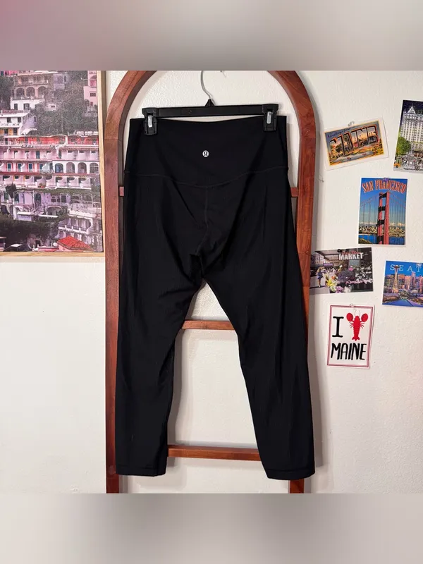 Lululemon Align Ribbed High-Rise Crop 23" Leggings Black - Image 6