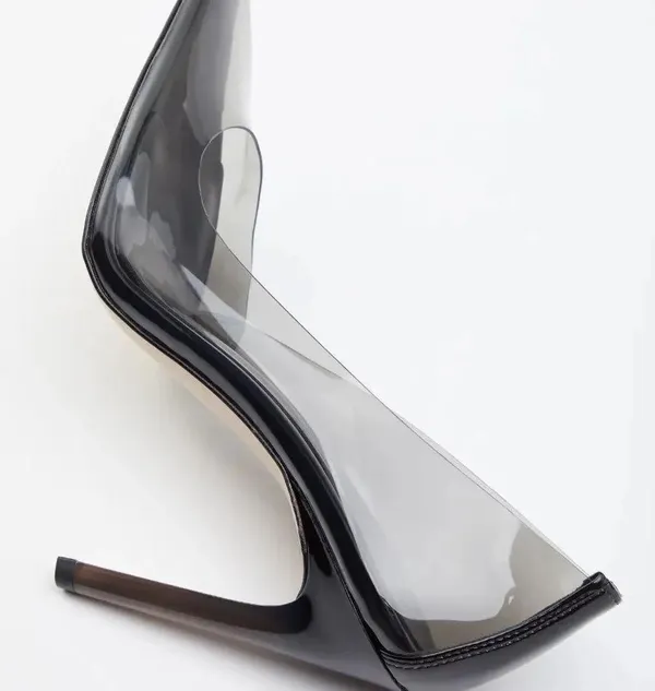 NEW Good American CINDER-F*CKING-RELLA PUMP Light Smoke - Image 2