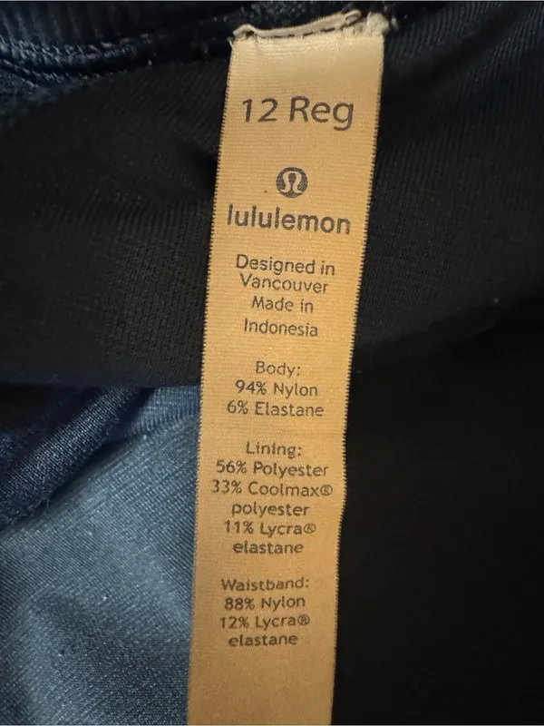 Lululemon Dance Studio Mid-Rise Pants Black Ribbed Size 12 EUC - Image 3