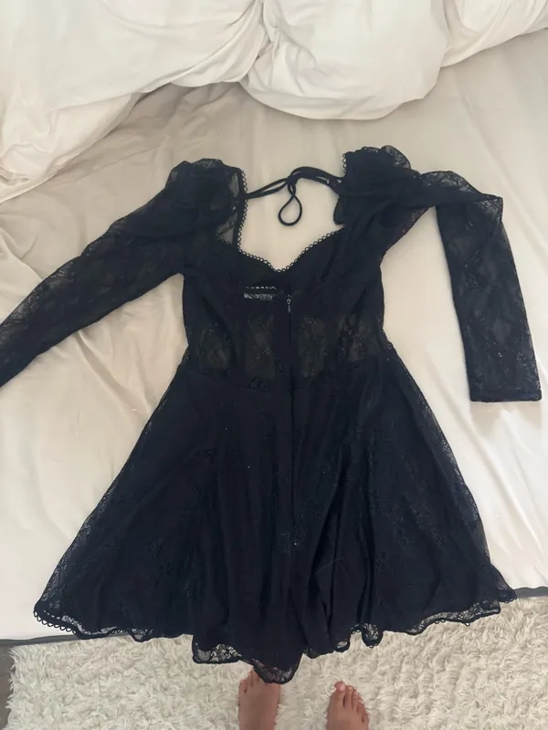 Urban Outfitters Black Lace Romper - Image 2