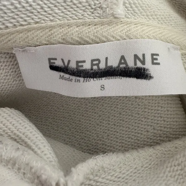 Everlane Hoodie Sweatshirt 100% Human White Small - Image 9