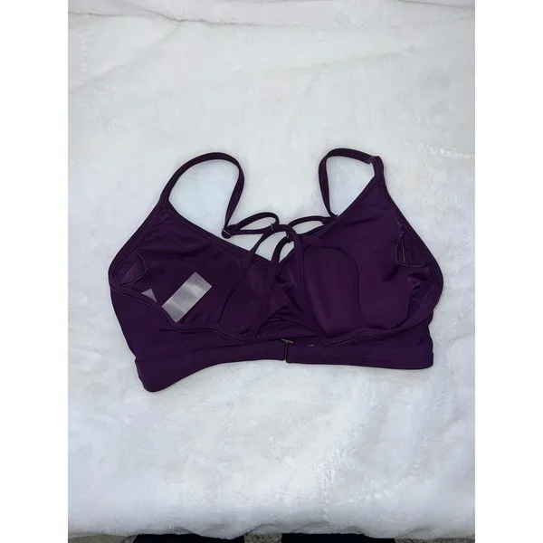 NWOT Calia Women's Purple Sports Bra Size Small Criss-Cross Front‎ Activewear - Image 2