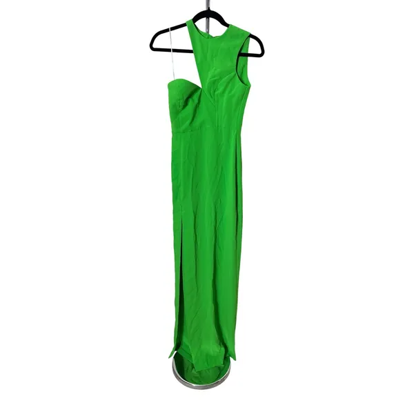 Amanda Uprichard Green Gilda Grass Cutout Maxi Gown Dress XS Slit Formal Wedding - Image 4