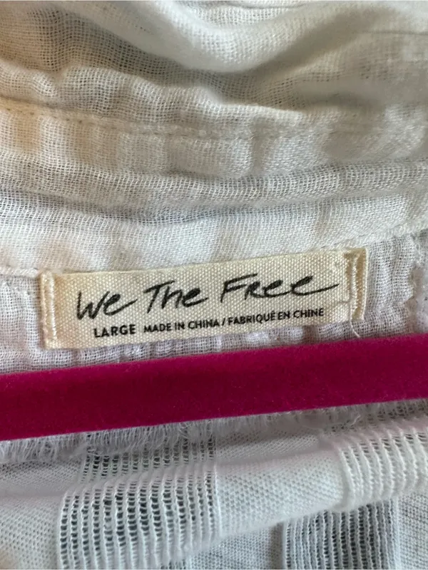 We The Free size Large loose open knit top lightweight breathable $145 - Image 6