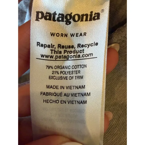 Patagonia Quilt Snap T Pullover Women XS Grey Organic Cotton Gorpcore Athleisure - Image 8