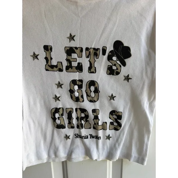 Shania Twain Women's Sz Small "Let's Go Girls" Country Western Graphic Baby Tee - Image 3