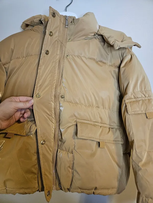 How Dare U Outerwear Pocketed Zip-Up Puffer Jacket with Removable Hood - Image 6
