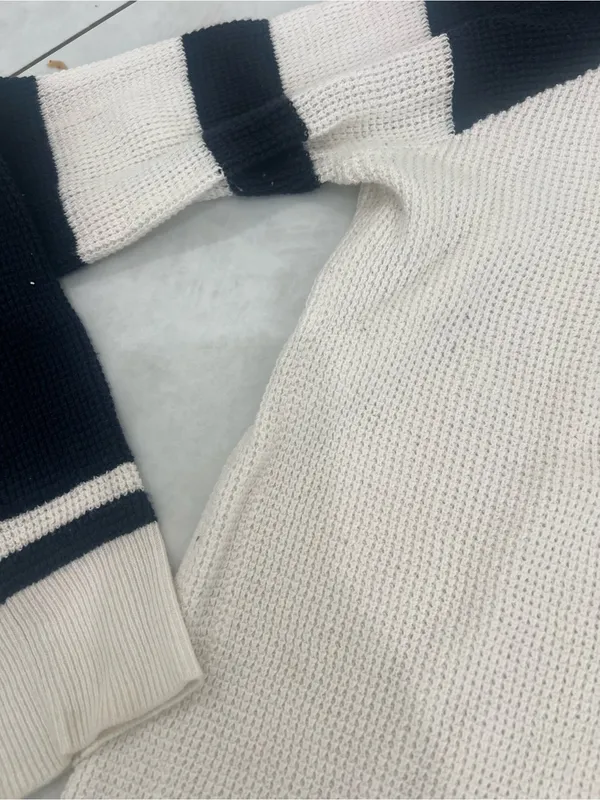 Faherty Cream Wrigley Throwback Sweater Size XS - Image 3