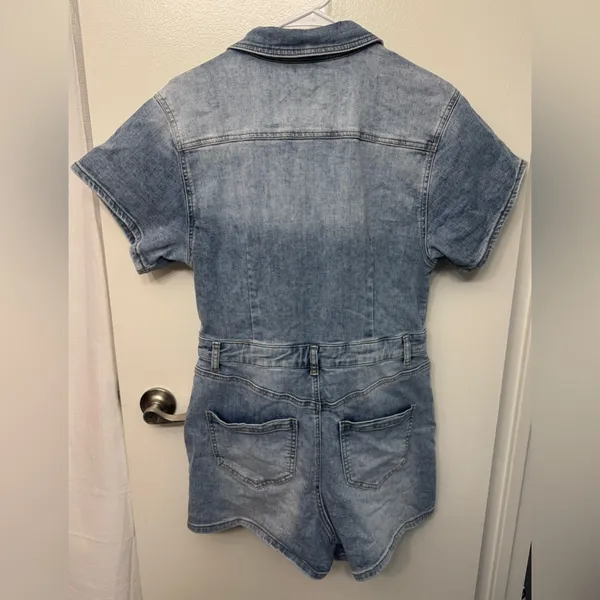 EUC Altar’d State Denim Romper | Casual Boho Jean Romper Outfit - Image 3
