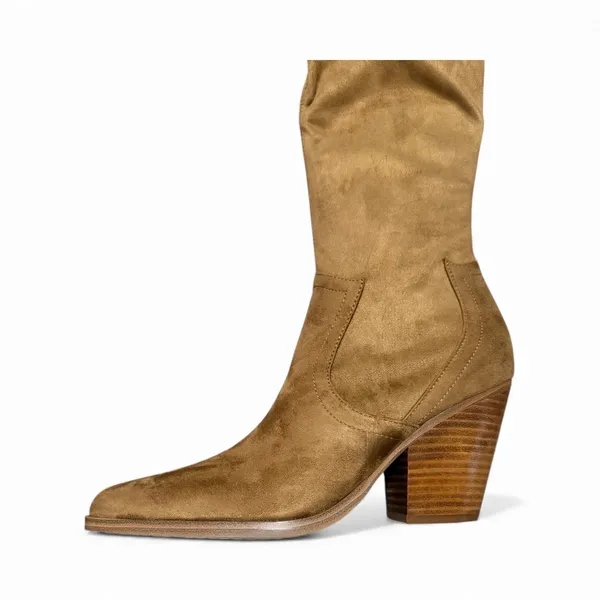 Marc Fisher Gwyneth Over the Knee Camel‎ Brown Boots Sz 8 New - Image 4