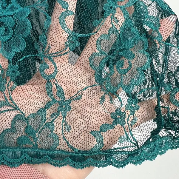 Vtg Fredericks Of Hollywood M Lace Babydoll Nightie Dress Sheer Structure V-neck - Image 5