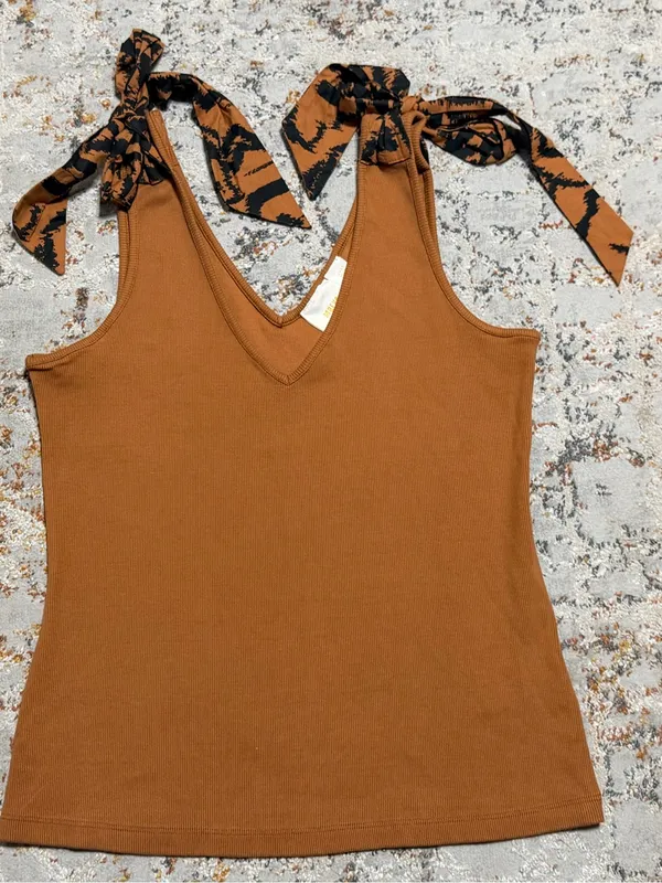 Maeve by Anthropologie The Rafaela Bow-Tie Tank size Large - Image 11
