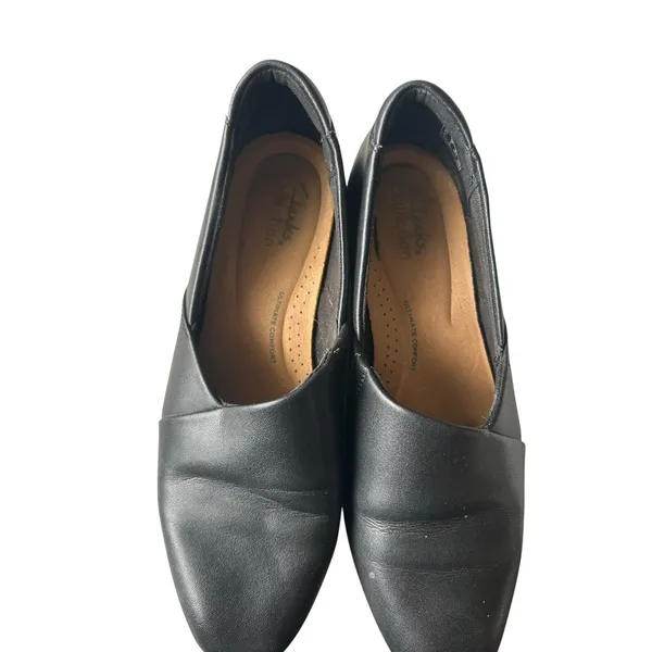 Clark’s black leather Juliet palm loafers size 7M - Image 4