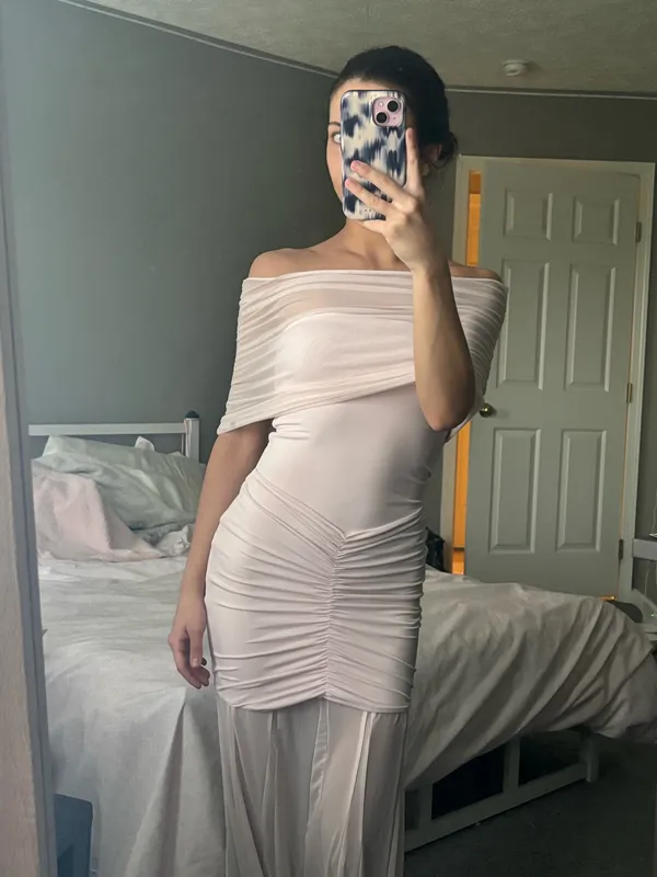 Meshki Maxi Dress Pink - Image 2