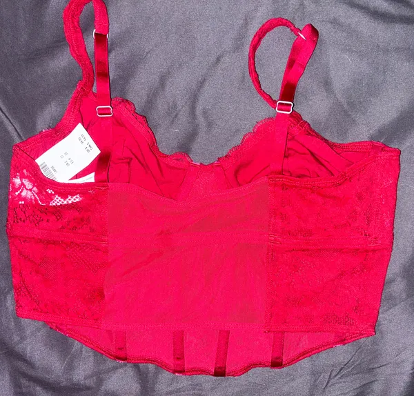 Hollister Red Lace Bustier - Image 2