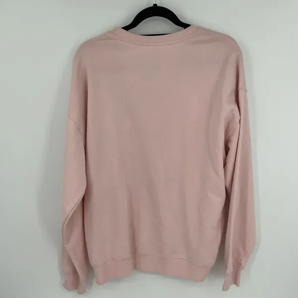 Goodie Two Sleeves Pumpkin Spice Sweatshirt Women's Size L Pink Graphic Pullover - Image 7