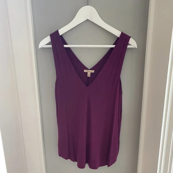 Anthropologie Bordeaux Double V Swing Tank - Image 2