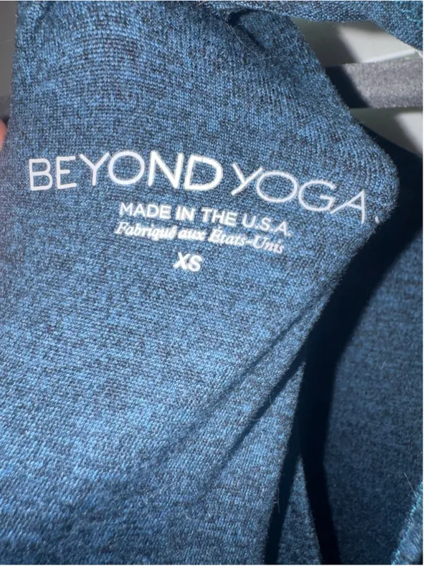Beyond Yoga Tank Top XS Blue Black Heathered Athletic - Image 3