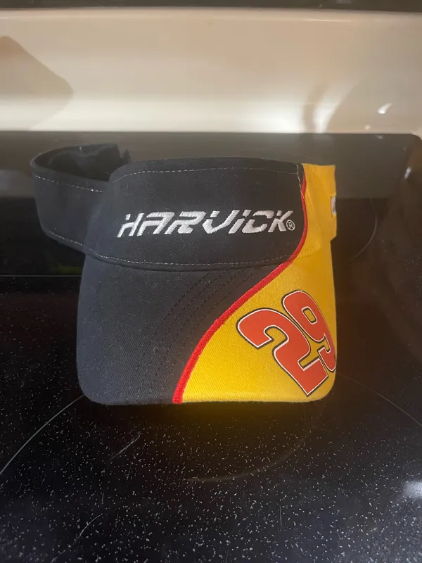 Chase Authentics Kevin Harvick #29 NASCAR Visor Hat OS Black Yellow Red racing - Image 2