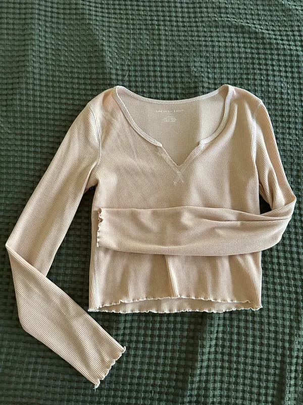 American Eagle Waffle Knit Long Sleeve - Image 3
