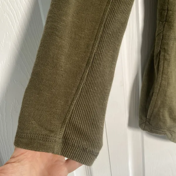 Prana Breathe Jacket Womens Size‎ S Olive Green Organic Cotton Zip Up Utility - Image 5