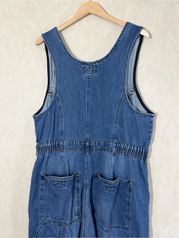 We The Free Women’s Cloud Nine Jumpsuit Denim Sleeveless Boho in Inky Indigo XL - Image 7