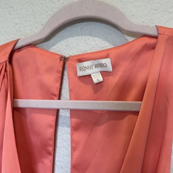 Ronny‎ Kobo Collection Coral Morgan Ruched Cocktail Dress - Image 10