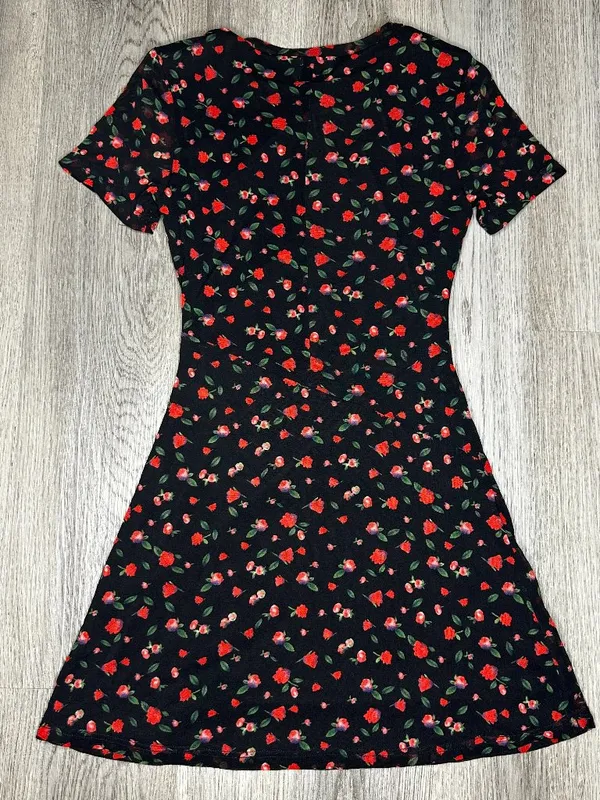 NWOT Princess Polly Black Dione Red Floral Mesh A-line Mini Slip Dress Size 6 - Image 5