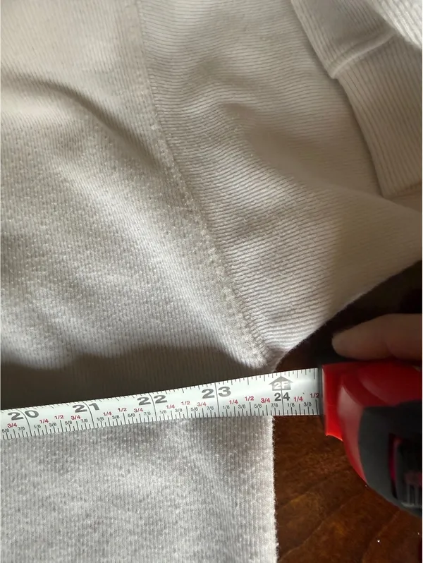 Aerie White Half-Zip Pullover Sweatshirt XS - Image 7
