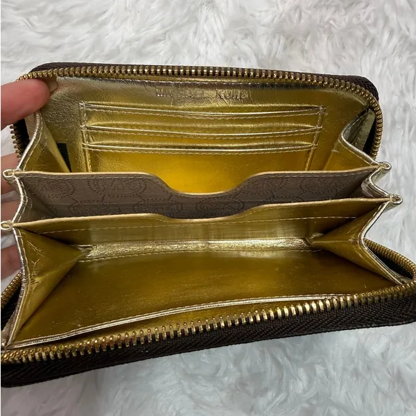 Michael Kors Brown Gold Wallet - Image 5