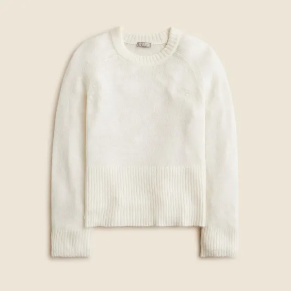 NWT!! J. CREW High Rib Pullover Sweater Wool Alpaca Solid‎ Ivory Minimalist XXS - Image 11