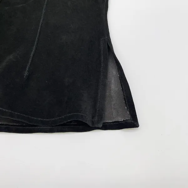 Vintage Westbury Leather Shirt Jacket Women M Black Suede Minimal Indie Edgy 90s - Image 11