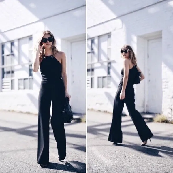 Express black business casual wide leg Jumpsuit - Image 5