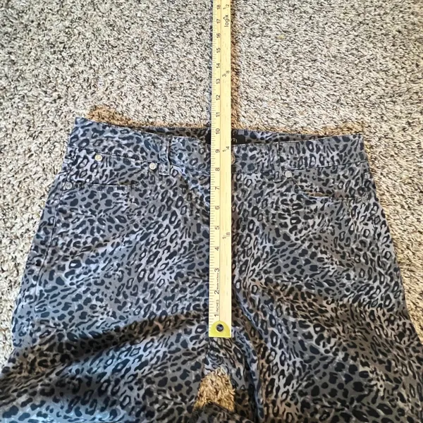 Talbots Signature Grey Black Leopard Print Slim Leg Ankle Pants Womens Size 8‎ - Image 6