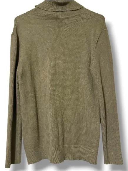 Army green large pullover sweater women’s business casual - Image 2