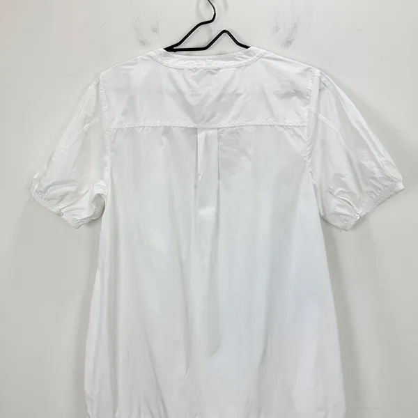 J.Crew Tall Delilah Dress Cotton Poplin Puff Sleeve Minimalist White Medium NWT - Image 7