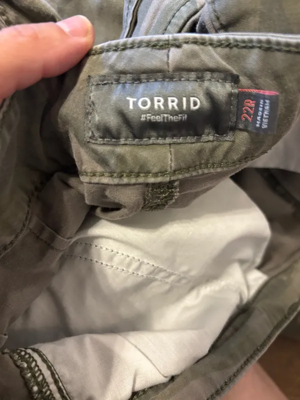 Torrid” feel the fit” Women’s Cargo Pants - Olive Camo - Image 3