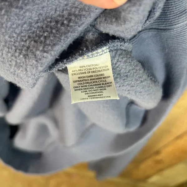 State of Mine Blue Cotton Blend CA Patch California Oversized Sweatshirt XL - Image 7