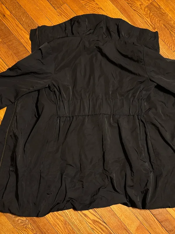 Vera Wang Black Zip-Front Trench Coat - Image 5