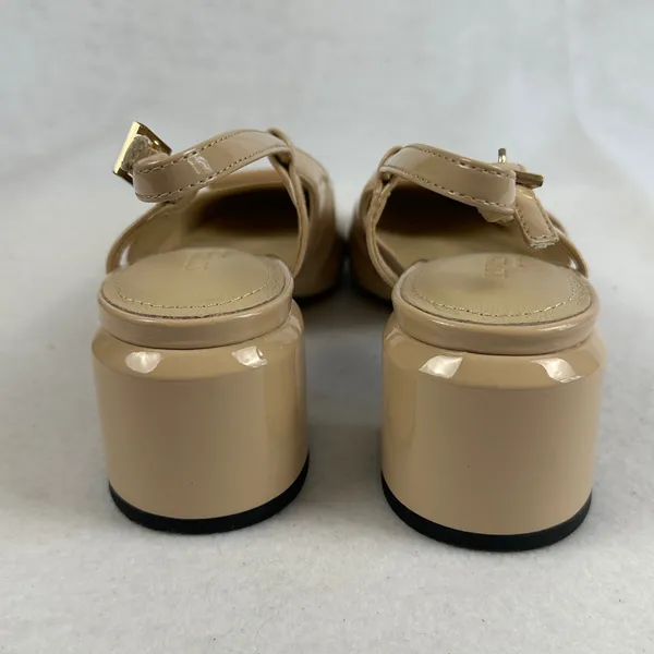 Liverpool Getty Slingback Block Heels Square Toe Dress‎ Shoes Beige Women's 7.5M - Image 5