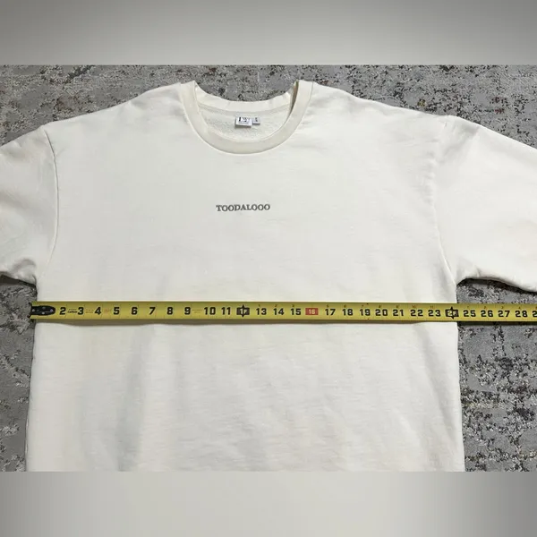 THREAD VISION Toodalooo Sweatshirt 100% organic cotton size XXL cream - Image 7