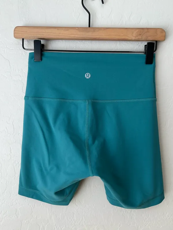 Lululemon wunder train high rise shorts 6 teal lagoon - Image 4