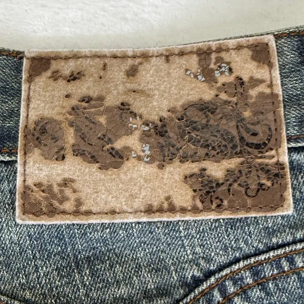 Stampa Jeans Vintage Y2K Embroidery Skater Jeans Hip Hop Denim 34x30 Medium Wash - Image 5