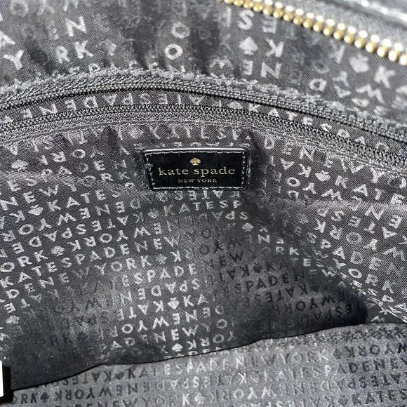 Kate Spade New York Satchel‎ Crossbody Black Leather Zipper Accent - Image 6