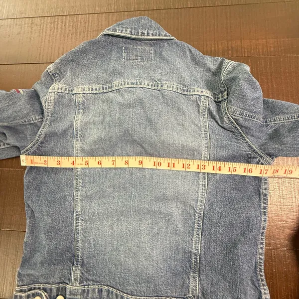 Polo Jeans Co Ralph Lauren Denim Jacket Womens Small Blue Trucker Vintage Y2K - Image 8