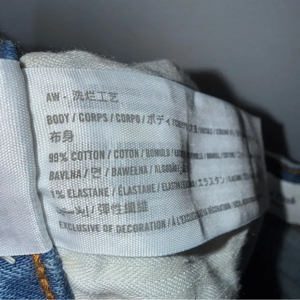 abercrombie fitch High Rise Mom Shorts‎ Distressed Blue Size 27/4 - Image 6