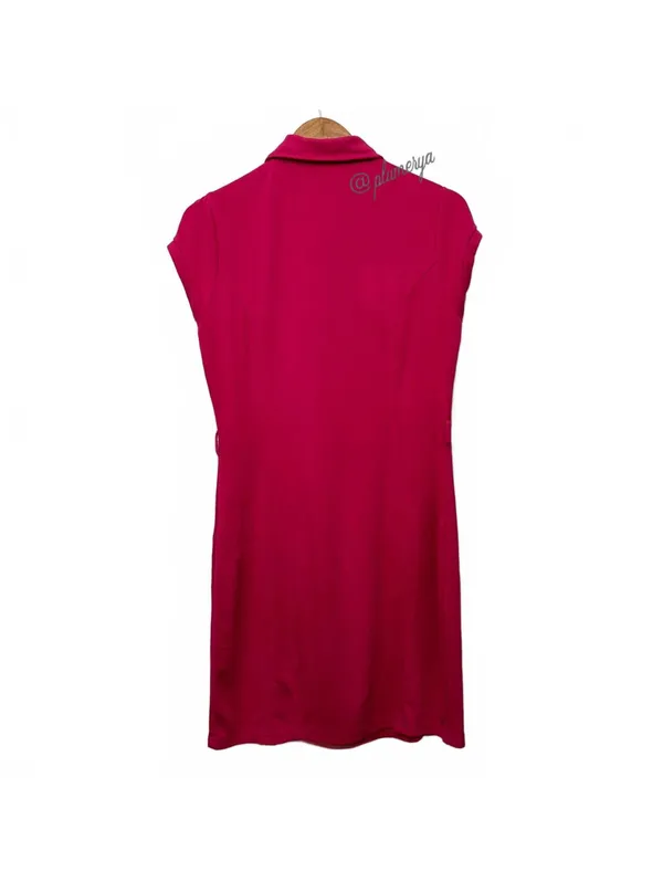 Guess Women's Pink Polo Style Vintage Y2K Casual Dress Button Detail Size L - Image 2