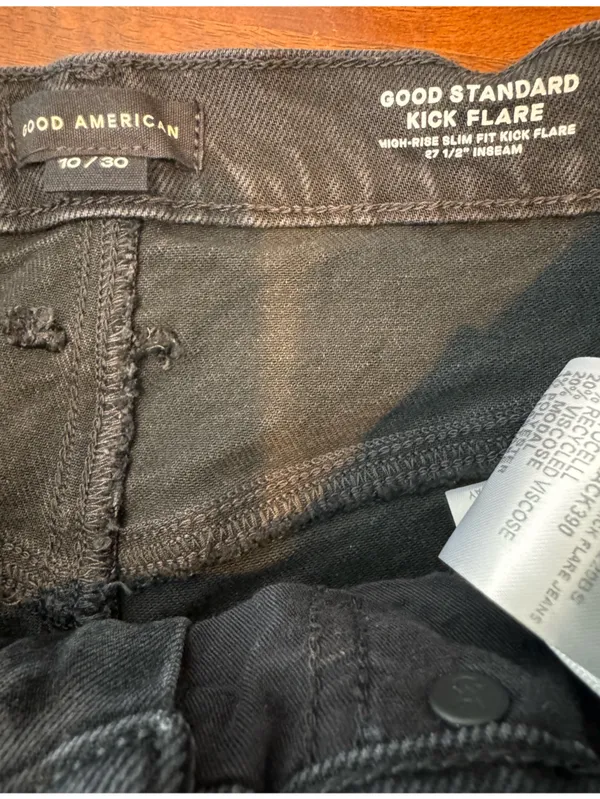 Good American Good Standard Kick Flare Jeans - Image 6