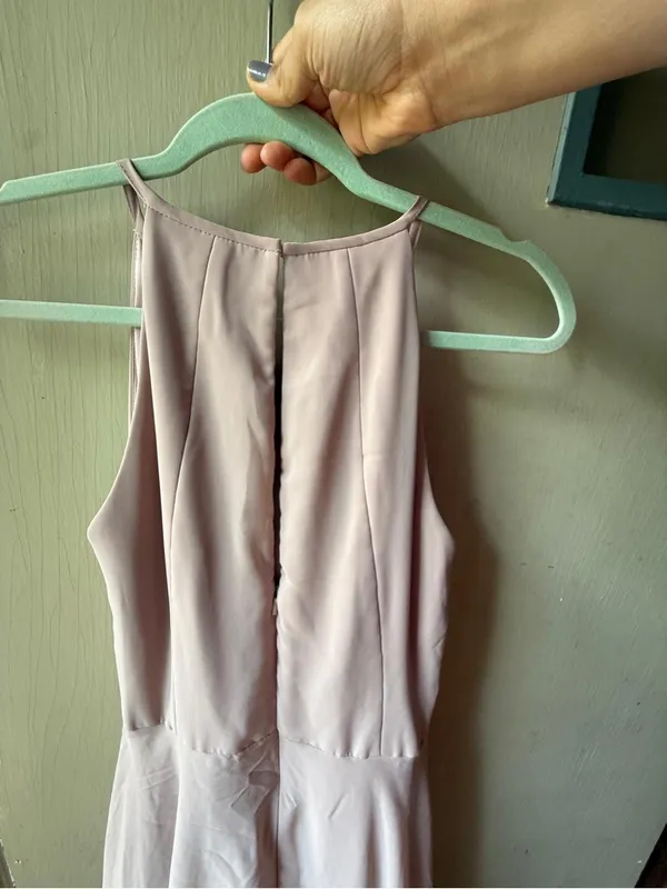 After Six Pale Blush Halter Maxi Gown - Image 4
