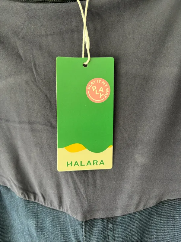Halara Maternity Blue Stretchy Jean Jeggings Over Belly Panel - Image 3